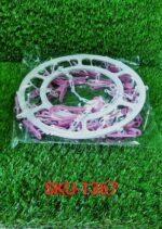 Plastic Round Cloth Drying Stand Hanger with 24 Clips (Multicolour) - Image 11