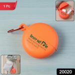 Plastic Round Multi-Purpose Empty Storage Box with Keychain (1 Pc) - Image 2
