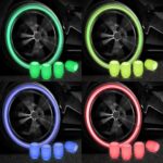 Set of 4 luminous tyre valve caps