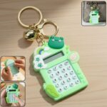 Cute Frog Cartoon Calculator Keychain with Mini Digital Display (1 Pc)