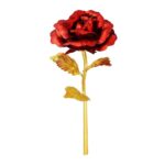 24K Artificial Golden Rose / Gold Red Rose with Gift Box (10 inches) - Image 6