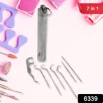 7 IN 1 STAINLESS STEEL TOOTHPICK FLOSSIER SET (1 SET / With Case) - Image 6
