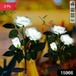 Solar Powered Decorative Garden Flower Lights Set of 2 - Image 2