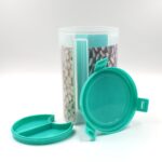 3 in 1 Transparent Air Tight Storage Dispenser Container (With Color Box) - Image 3