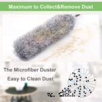Microfiber Dusters for Cleaning, Telescoping Feather Duster with 100 inches Extendable Handle Pole, Dusting Cleaning Tools for Cleaning High Ceiling, Ceiling Fan, Blinds, Cobwebs, Furniture, Cars - Image 12