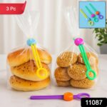 Reusable Silicone Food Bag Sealing Clips with Lock for Kitchen Storage ( 3 Pc) - Image 2