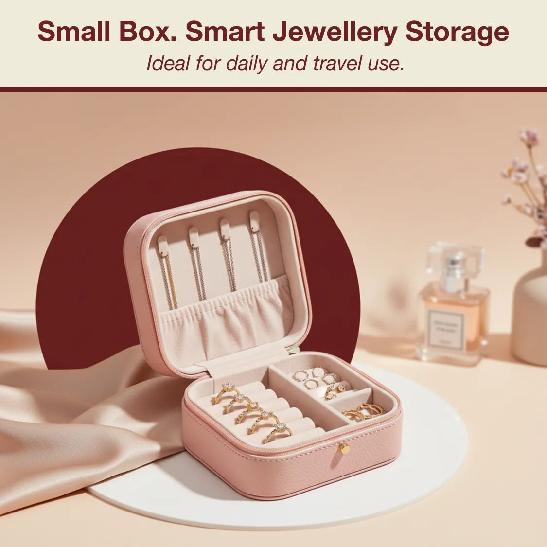 7789.jpg Mini PU Leather jewellery Box for Travel & Storage - Image 1