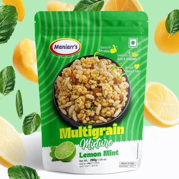 Maniarr's Lemon Mint ROASTED MULTIGRAIN MIXTURE (195 Gm)
