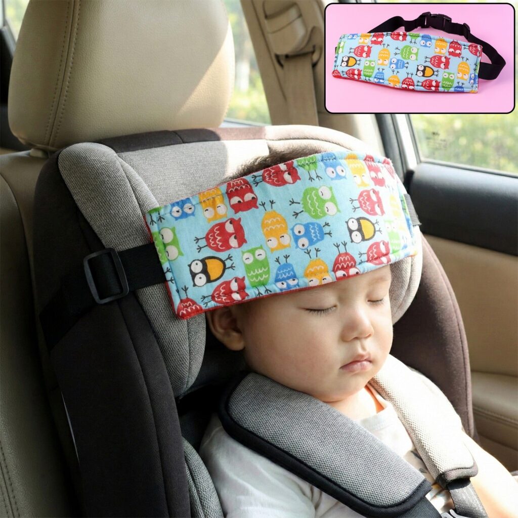 Adjustable Baby Car Seat Head Support Strap