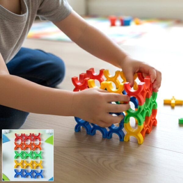 Colorful Interlocking Stacking Toy Set for Kids