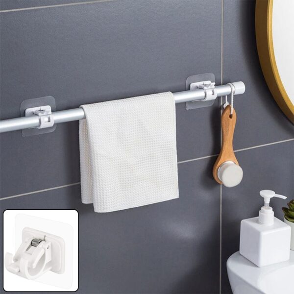 Multipurpose No-Drill Wall Mounted Adhesive Towel Rod Holder