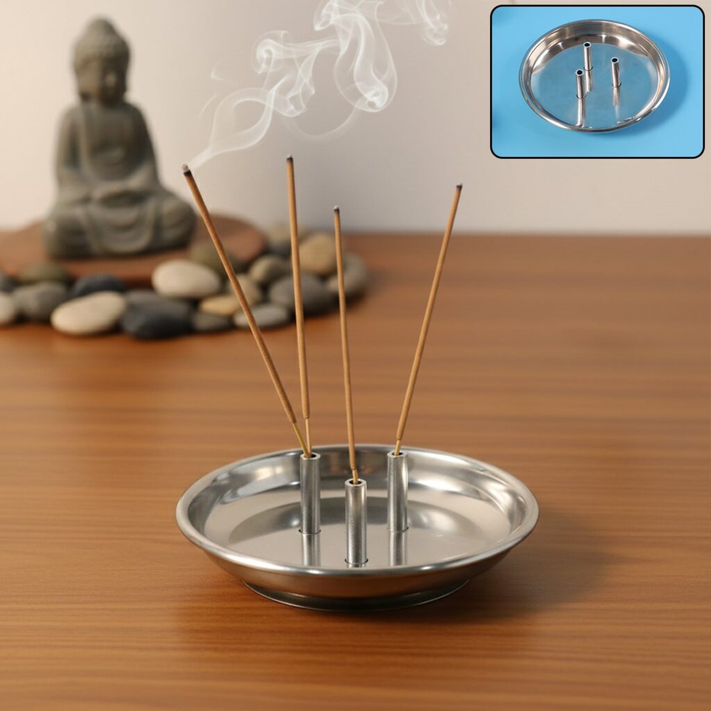 Stainless Steel Lotus Agarbatti Stand