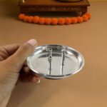 Stainless Steel Lotus Agarbatti Stand with Triple Stick Holder (1 Pc) - Image 4