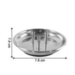 Stainless Steel Lotus Agarbatti Stand with Triple Stick Holder (1 Pc) - Image 6
