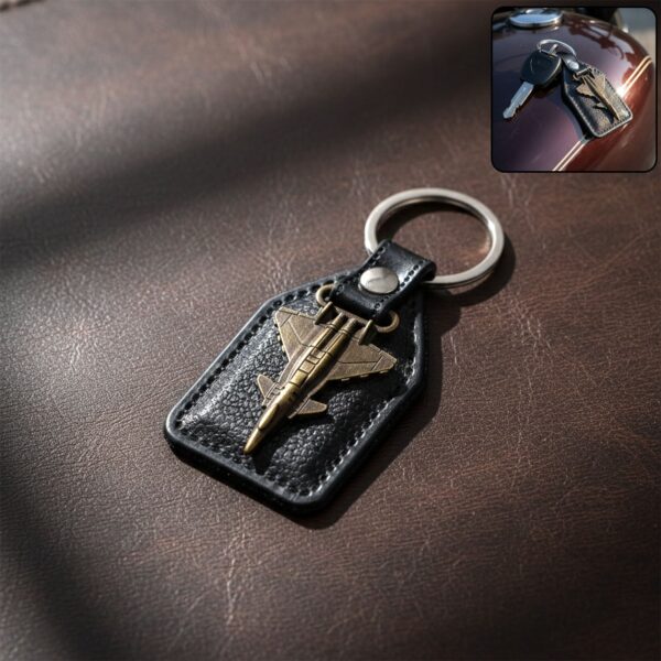 Premium Aircraft Design Leather Finish Keychain (1 Pc)