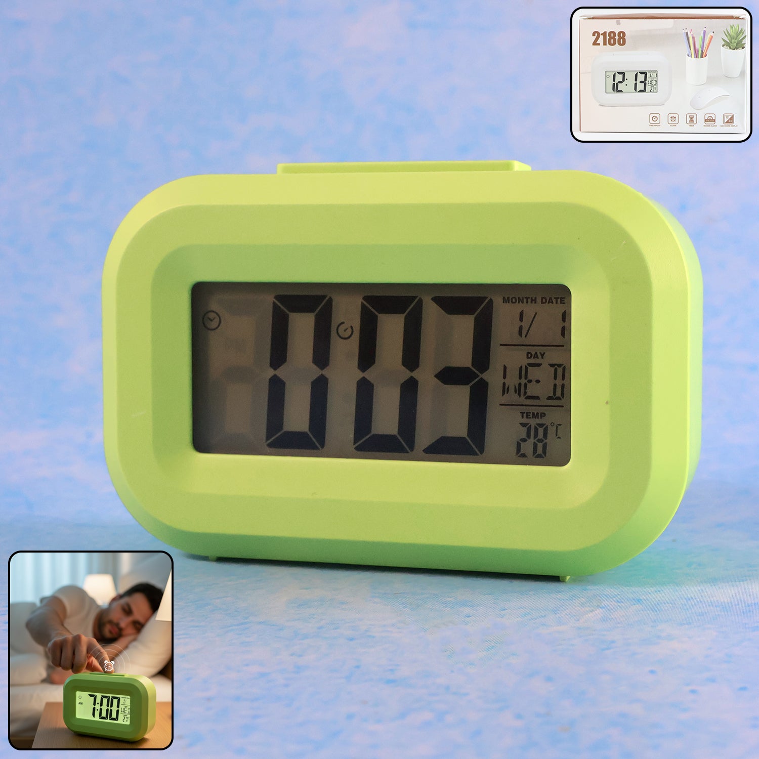 AlarmClock-WOSKU-01.jpg Digital Alarm Clock with Clear Display for Bedroom