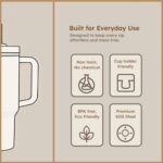 Extra Large Insulated Travel Mug, Tumbler (1200ML - 1 Pc / Mix Color) - Image 7