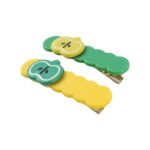 Cute Apple Design Hair Clip Set (4 Pc) - Image 5