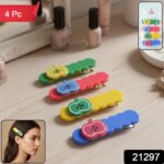 Cute Apple Design Hair Clip Set (4 Pc) - Image 2