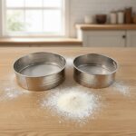 Stainless Steel Fine Mesh Atta Chalni Sieve Set (2 Pc Set) - Image 7