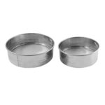 Stainless Steel Fine Mesh Atta Chalni Sieve Set (2 Pc Set) - Image 5