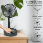 Rechargeable Desktop Table Fan Mobile Phone Holder (1 Pc) - Image 8