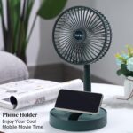Rechargeable Desktop Table Fan Mobile Phone Holder (1 Pc) - Image 3