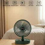 Rechargeable Desktop Table Fan Mobile Phone Holder (1 Pc) - Image 7