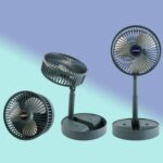 Rechargeable Desktop Table Fan Mobile Phone Holder (1 Pc) - Image 9
