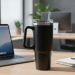 890 ML Large Capacity Insulated Travel Mug / Tumbler Black color (1 Pc) - Image 7