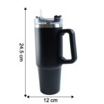 890 ML Large Capacity Insulated Travel Mug / Tumbler Black color (1 Pc) - Image 6