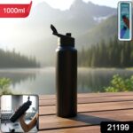Stainless Steel 1000ml Flip-Top Reusable Sports Water Bottle – 1 Pc - Image 2