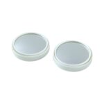 White Round Car Blind Spot Rear View Mirror Set (2 Pc) - Image 4