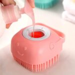 Silicone Massage Bath Body Brush with Built-In Soap Dispenser (1 Pc) - Image 3