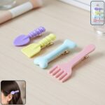 Set of 4 cute cartoon food shape hair clips for girls
