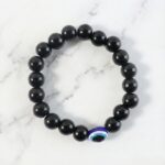 Elegant Dual-Tone Crystal Beaded Stretch Bracelet (1 Pc) - Image 3