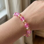 Elegant Dual-Tone Crystal Beaded Stretch Bracelet (1 Pc) - Image 7