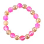 Elegant Dual-Tone Crystal Beaded Stretch Bracelet (1 Pc) - Image 5