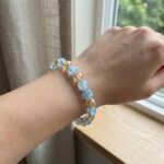 Elegant Dual-Tone Crystal Beaded Stretch Bracelet (1 Pc) - Image 4