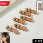 Elegant Bow Design Premium Fashion Hair Clips (6 Pc) - Image 2