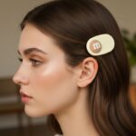 Alphabet Letter Design Decorative Hair Clips Set (2 Pc) - Image 4