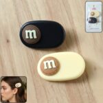 Set of two alphabet letter design decorative hair clips