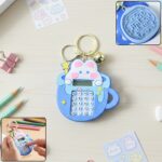 Cute Cartoon Bunny Calculator Keychain