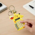Cute Yellow Cartoon Character Calculator Keychain with Mini Digital Display (1 Pc) - Image 4