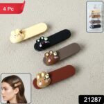Cute Bunny Face Decorative Hair Clips Set (4 Pc) - Image 2