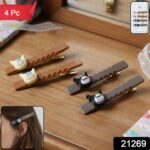 Cute Character Decorative Hair Clip Set (4 Pc) - Image 2