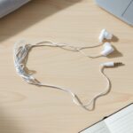 Portable Round Earphone Carry Case with Wired Earphones Set (1 Set) - Image 5