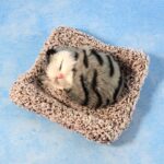 Soft Plush Cute Closed-Eye Cat Car Dashboard Showpiece Toy (1 Pc) - Image 3
