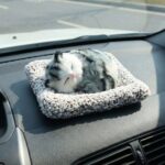 Soft Plush Cute Closed-Eye Cat Car Dashboard Showpiece Toy (1 Pc) - Image 4