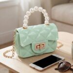 Elegant Quilted Mini Handheld & Sling Fashion Handbag (1 PC) - Image 9